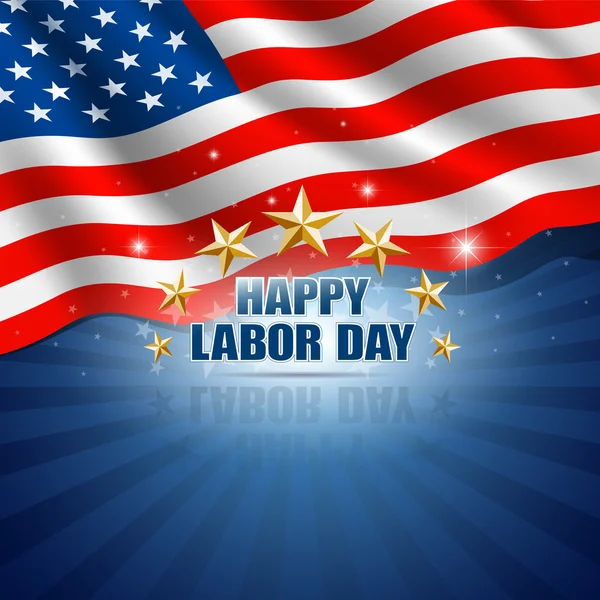 Labor Day in the American Background — Stock Vector