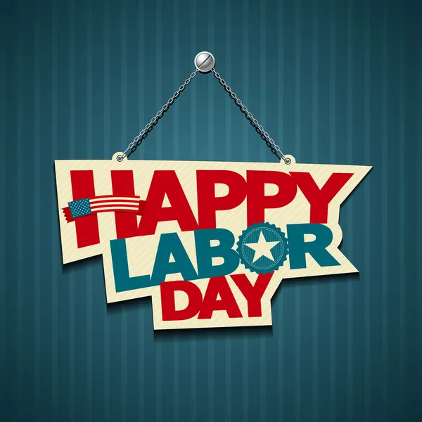 Happy Labor day american. text signs — Stock Vector