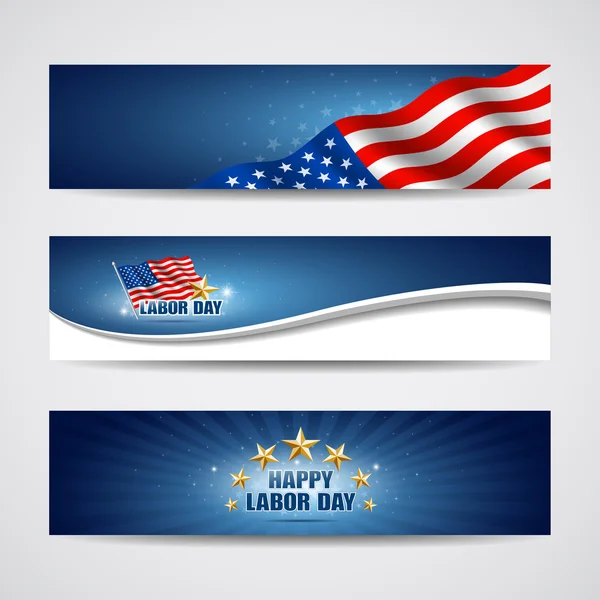 Labor day USA banner design — Stock Vector