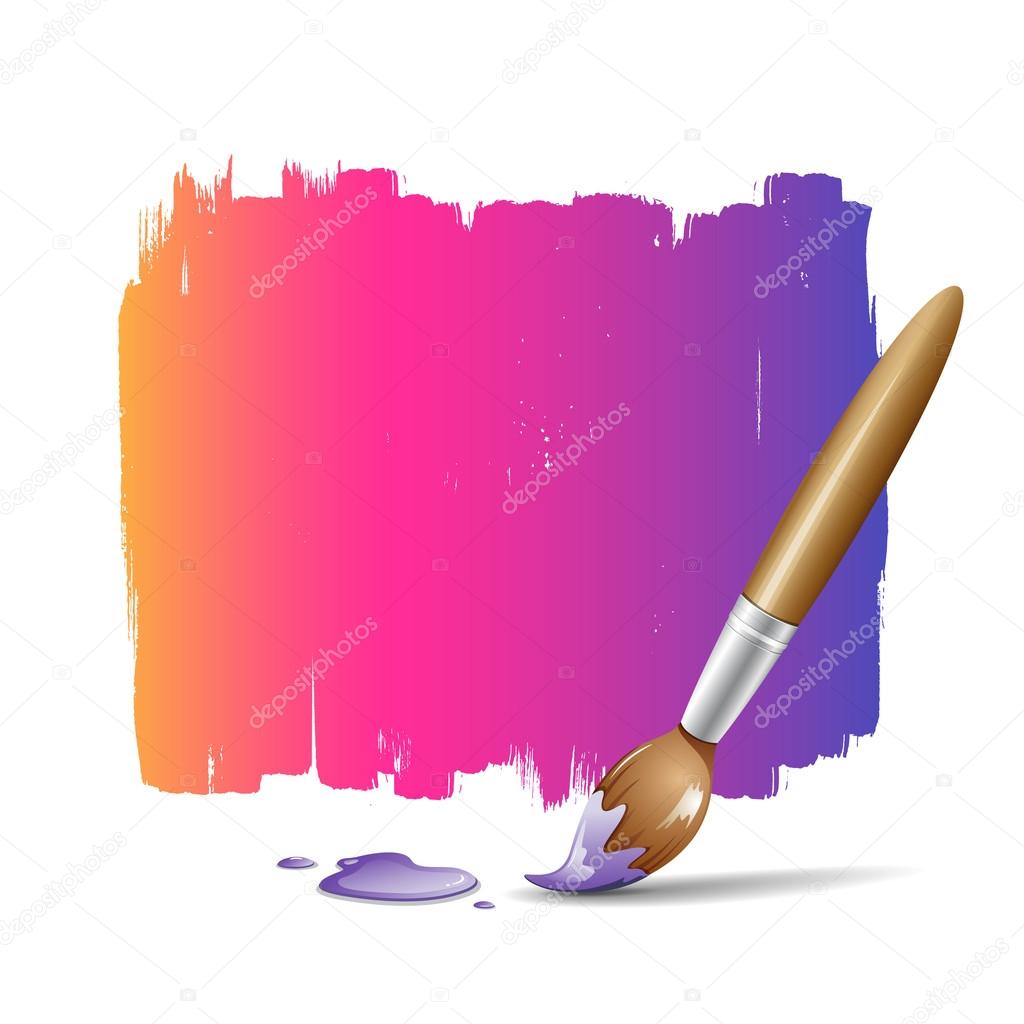 Paint brush colorful background