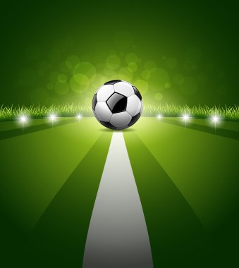 Soccer ball on green grass background vector Soccer ball on green grass background vector