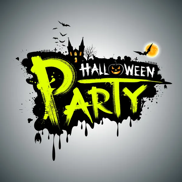 Halloween party. projekt wiadomość — Wektor stockowy