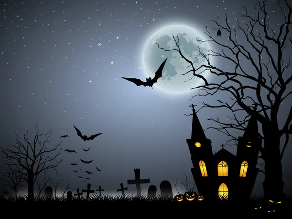Halloween-ijesztő háttér — Stock Vector