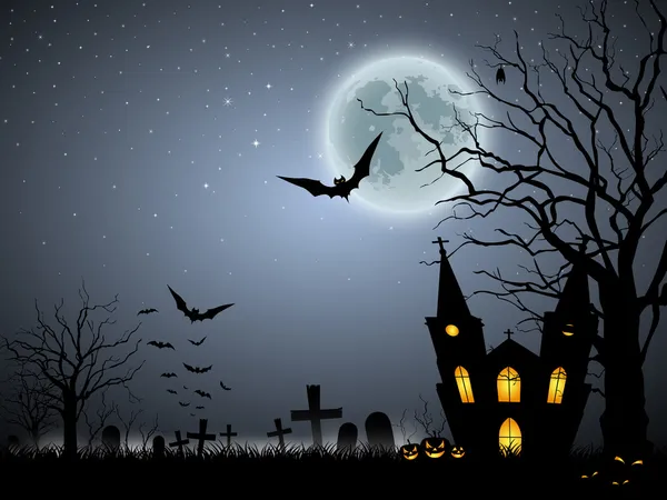 Halloween fundo assustador — Vetor de Stock