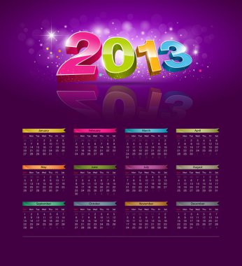 2013 yeni yılı takvimi