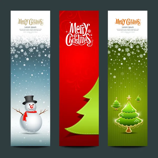 Frohe Weihnachten, Banner Design vertikalen Hintergrund — Stockvektor