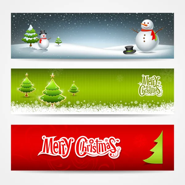 Merry Christmas banners set design background Royalty Free Stock Vectors