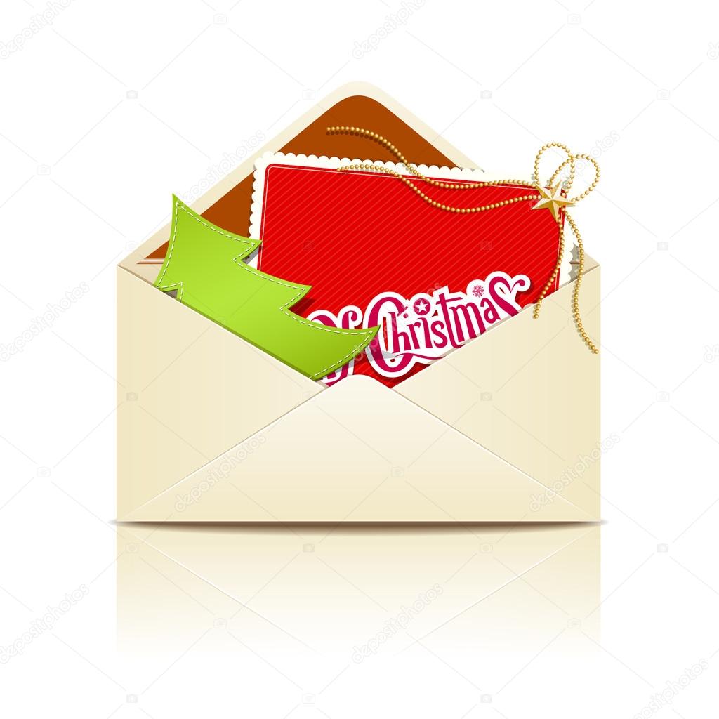 Envelope letter merry christmas