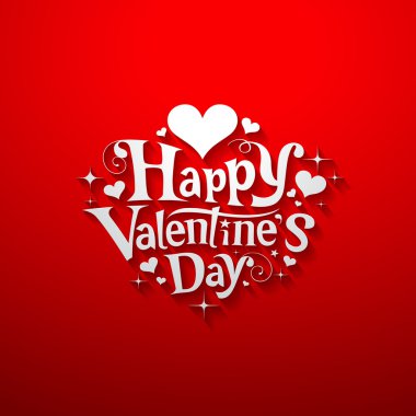 Happy Valentine day message banner design