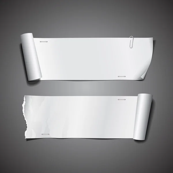 Iş için tasarım ripped beyaz kağıt rulosu — Stok Vektör