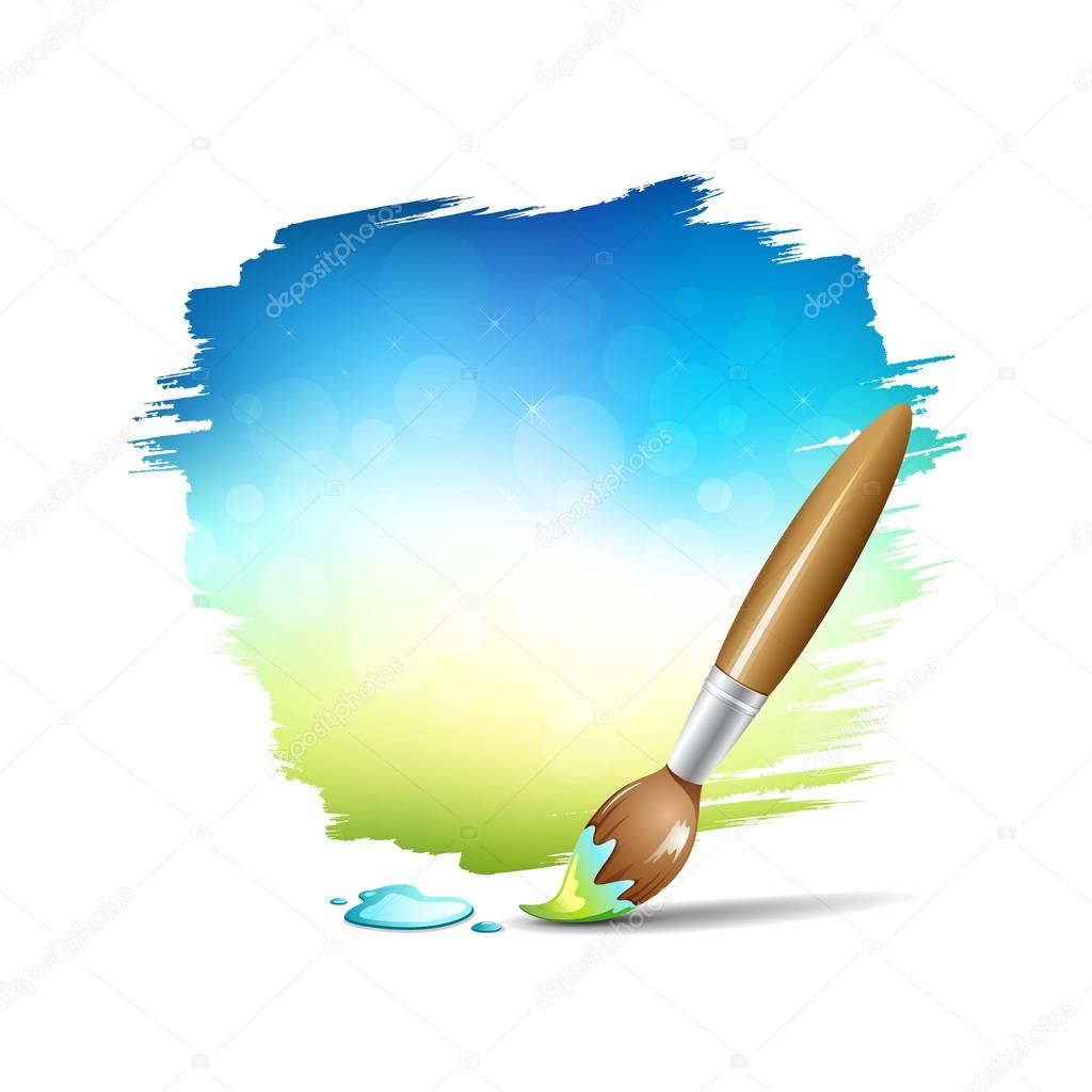 Painting brush natural with blue sky background