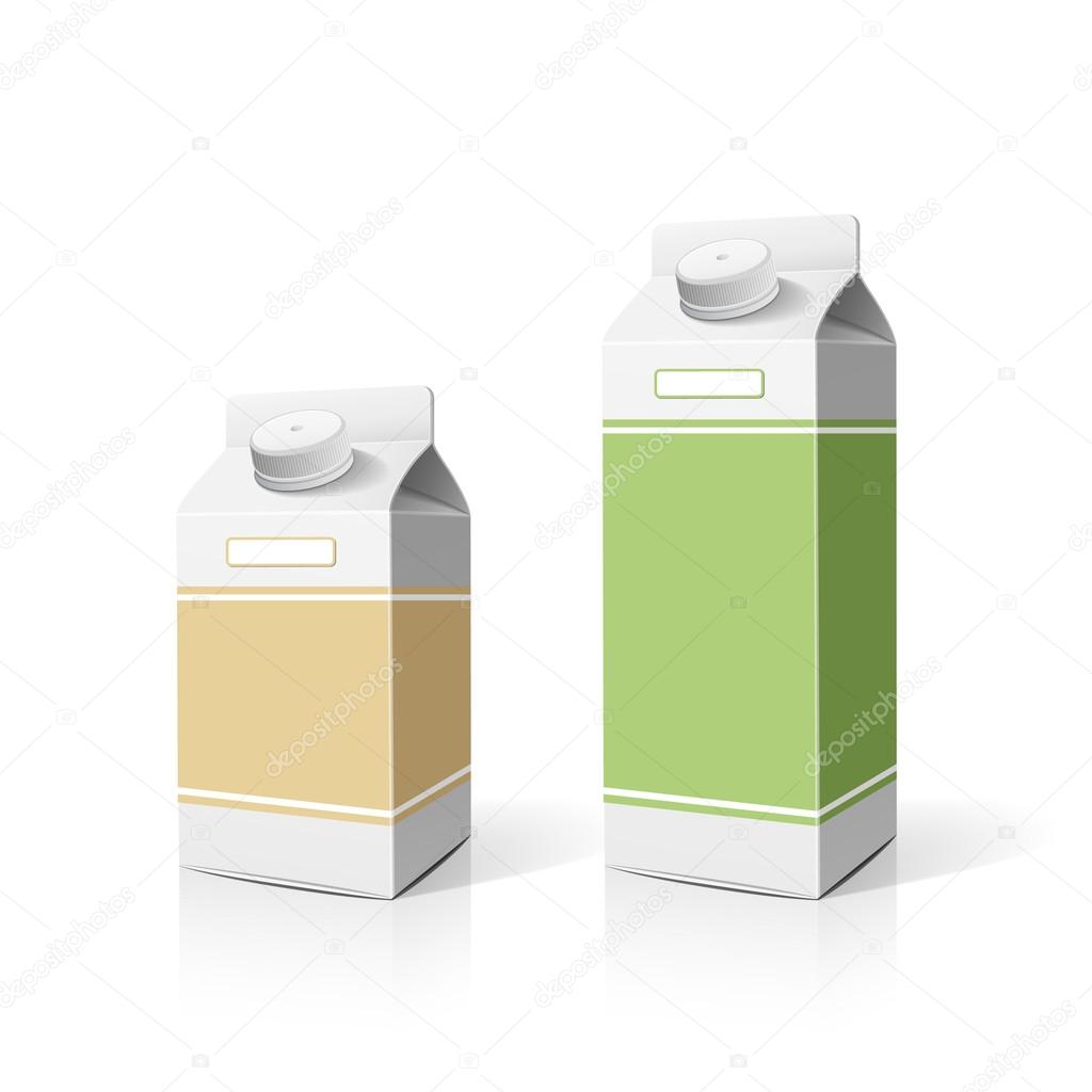 Colorful milk box packaging template