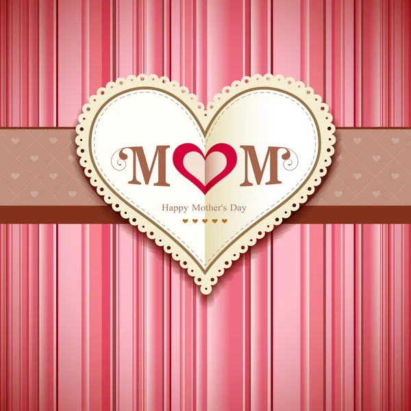 Mutlu Anneler Günü tebrik kartı tasarımı — Stok Vektör