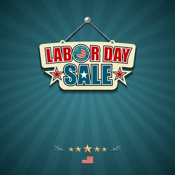 Labor day sale American signs — Stock Vector