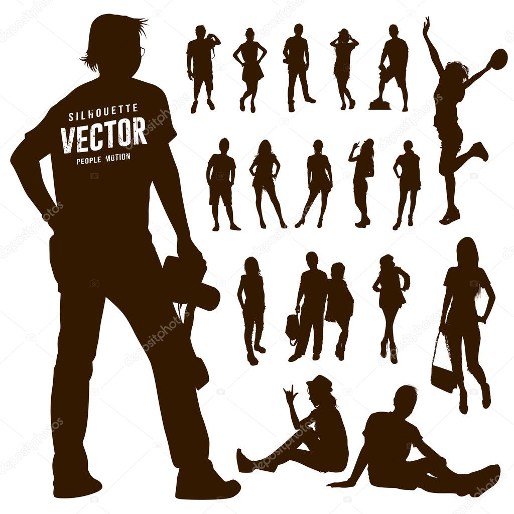 Silhouette Motion people background