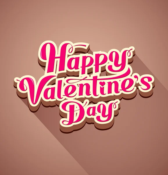 Feliz día de San Valentín moderno mensaje de fondo — Vector de stock