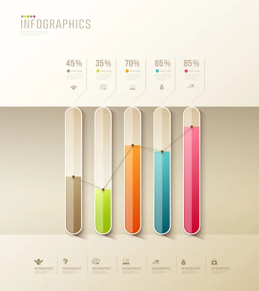 Infographie santé graphique conception fond coloré — Image vectorielle