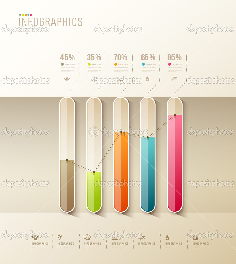 Infographic health graph design colorful background