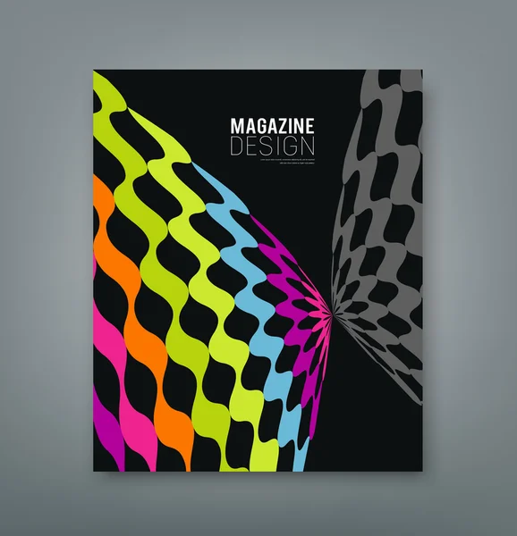 Capa revista design borboleta abstrata — Vetor de Stock