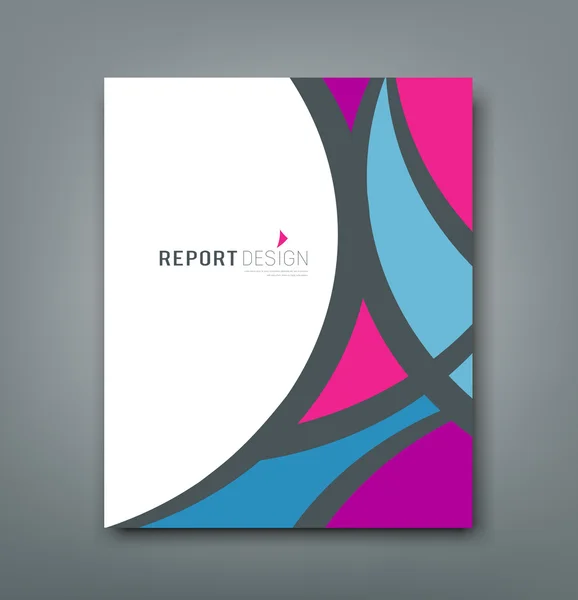 Informe de portada diseño de tela colorido abstracto — Vector de stock