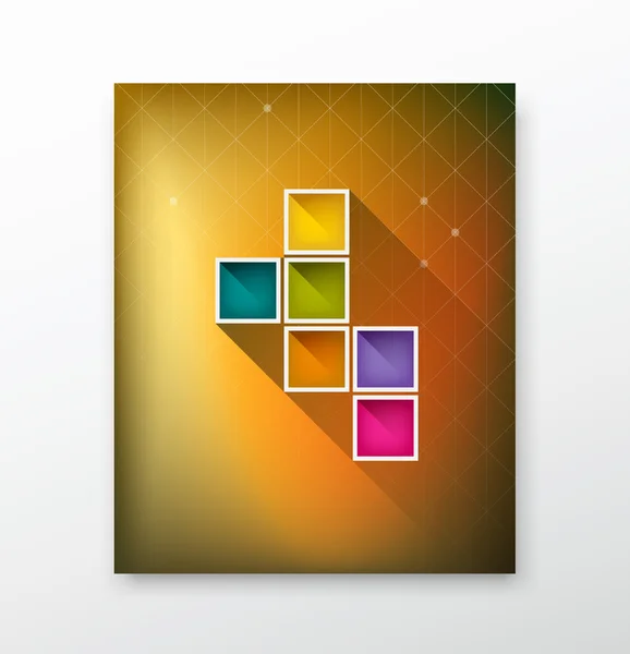 Obal časopisu barevné políčko rozmazané pozadí — Stockový vektor