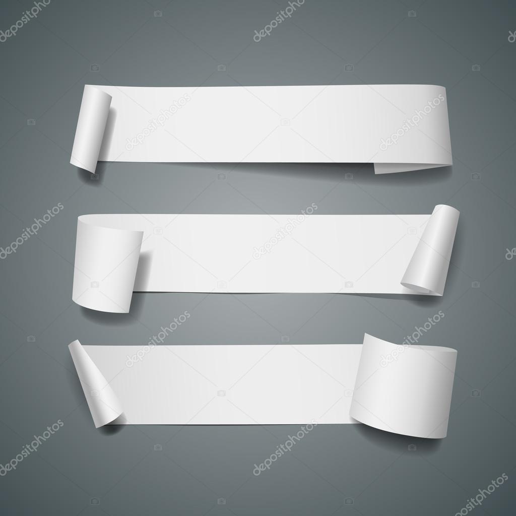 White paper roll long collections design