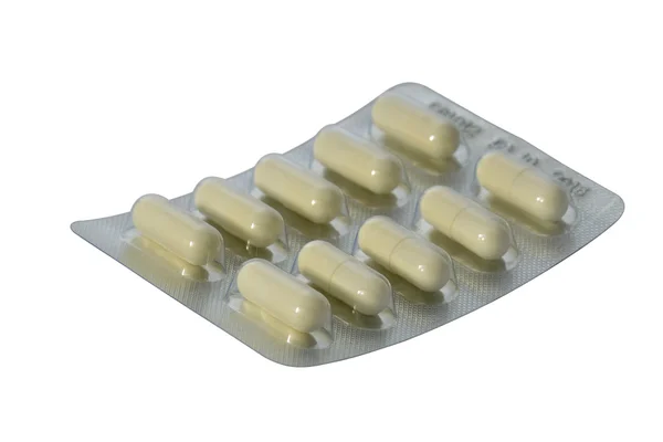 Capsules in blister — Stock Photo, Image