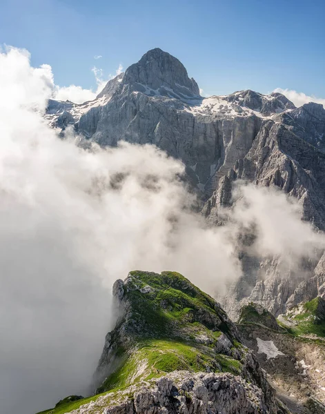 Beau Paysage Montagne Des Alpes Juliennes Vues Couper Souffle Depuis — Photo