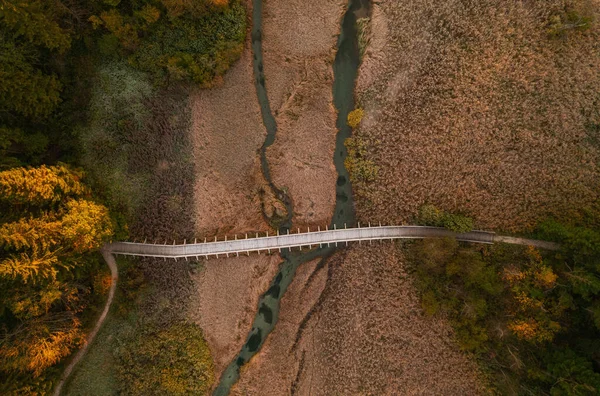 Manhã Outono Zelenci Nasce Nas Montanhas — Fotografia de Stock