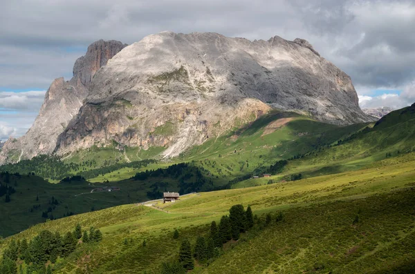 Пешие Прогулки Горах Доломитовых Альп Прекрасным Видом Пейзаж — стоковое фото