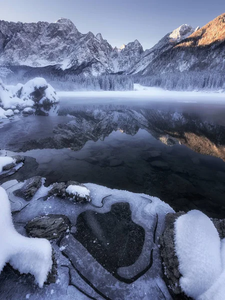 Winter Fusine Lake — Stok fotoğraf