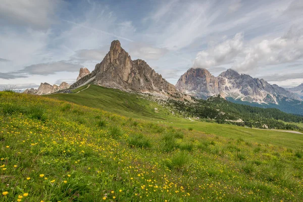 Berglandschap Bij Pas Giau Italiaanse Dolomieten — Stockfoto