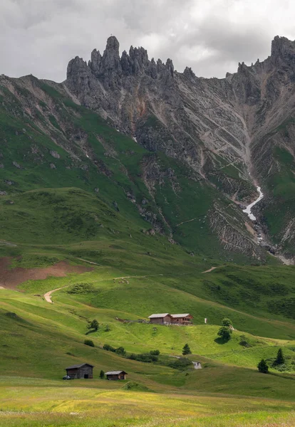 Красивый Пейзаж Плато Сейзер Альм Горах Доломиты — стоковое фото