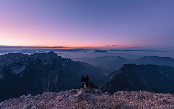 Прогулюючись Широким Ландшафтом Юліанських Альп Фотографія Була Зроблена Вершини Гори — стокове фото