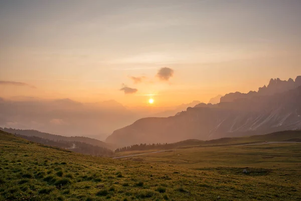 Bergen Dolomiterna Sett Från Passo Giau Som Ses Från Bergspass — Stockfoto