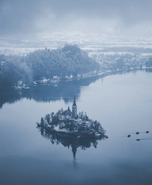 Озеро Забите Зимовий День — стокове фото