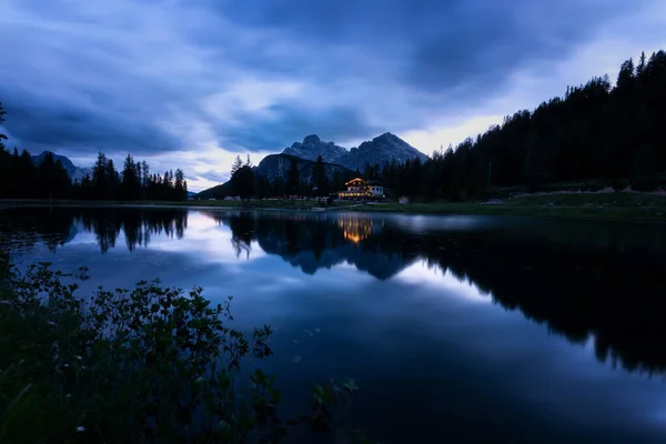 Der Antornsee Den Dolomiten — Stockfoto