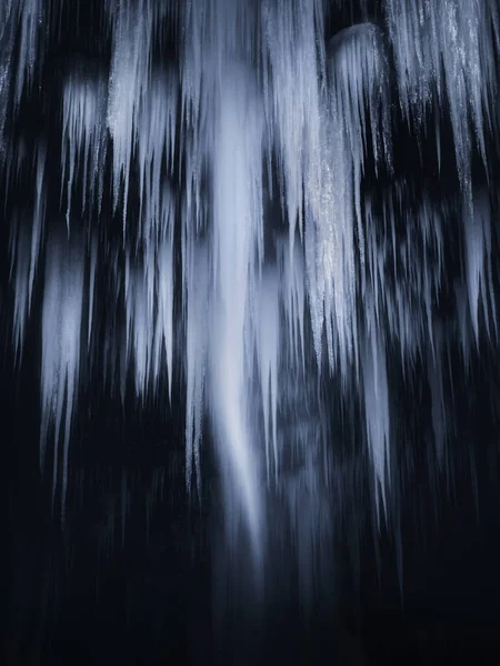 Pericnik Wasserfall Gefroren Und Vereist Abstrakter Hintergrund Für Ihre Tapete — Stockfoto