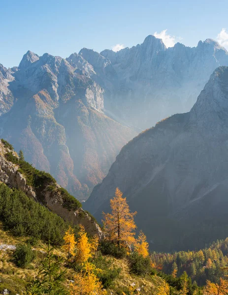 Herbst Slemenova Spica Den Julischen Alpen — Stockfoto