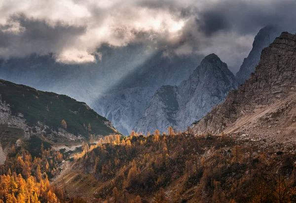 Herfst Slemenova Spica Juliaanse Alpen — Stockfoto