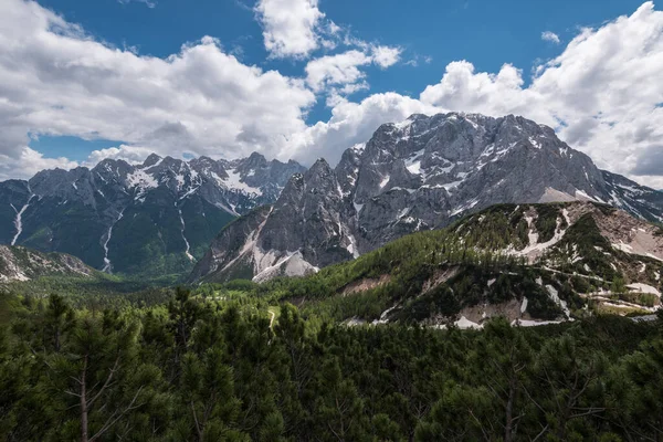 Montagne Prisojnik Dessus Col Vrsic — Photo