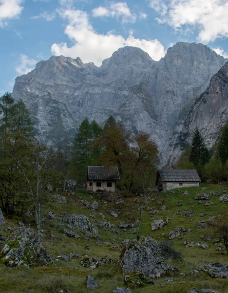Otoño Valle Trenta Las Montañas Los Alpes Julianos —  Fotos de Stock