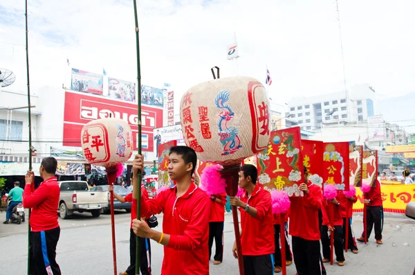 Desfile de monjes chinos tailandeses . — Foto de Stock
