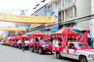 Thai Çinli keşişler parade.