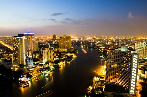 Bangkok stad nacht, thailand. — Stockfoto