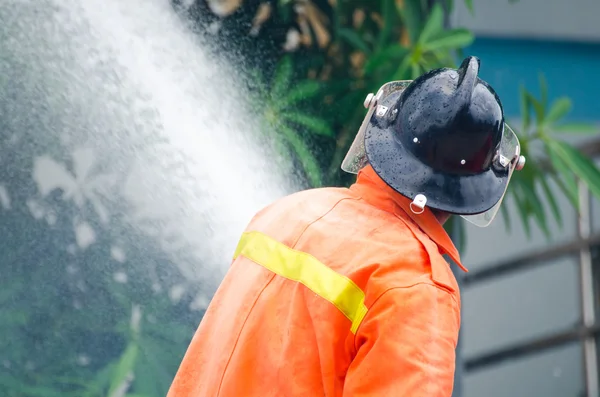 Praticar plano de protecção contra incêndios — Fotografia de Stock