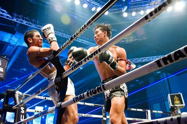 Boxe tailandês, Muay Thai . — Fotografia de Stock