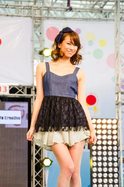 Japanese model on catwalk