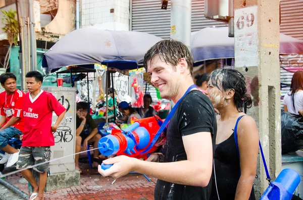 Songkran festival i thailand — Stockfoto