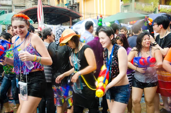 Songkran festival i thailand — Stockfoto